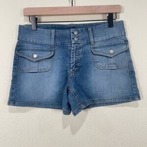 90s Y2k Vintage No Boundaries Denim Shorts Jorts Trashy McBling 2000s Size 7